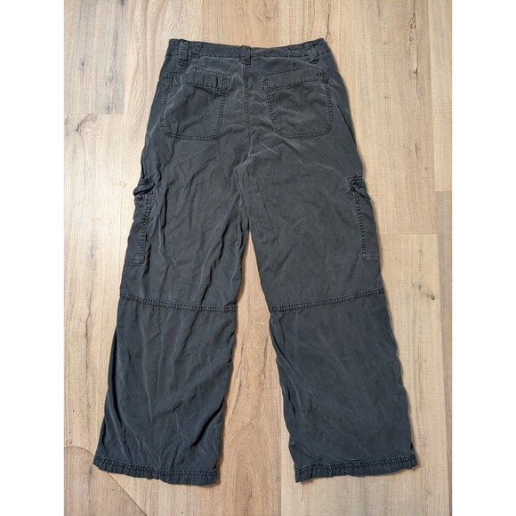 American Eagle Size 8 Short Super High-Rise Baggy Wide Leg Cargo Stretch Pants - Picture 2 of 11